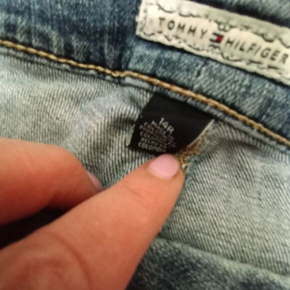 Tommy Hilfiger 14R Full Length Blue Denim Zipper Pockets Women's Jeans - Picture 2 of 11